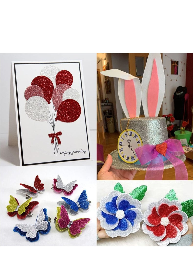 Y&D - 10 Pcs Glitter EVA Foam Paper Sheetsfor Handicraft Kids Arts Crafts DIY Projects Classroom Parties - Image 1