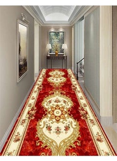 fashionhome New Style Durable Soft Washable Sticky Printed Entrance Door Mat Floor Carpet Classical Runner Rug for Hallway 300x80 cm  - Image 1