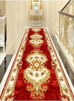 fashionhome New Style Durable Soft Washable Sticky Printed Entrance Door Mat Floor Carpet Classical Runner Rug for Hallway 300x80 cm  - Image 2