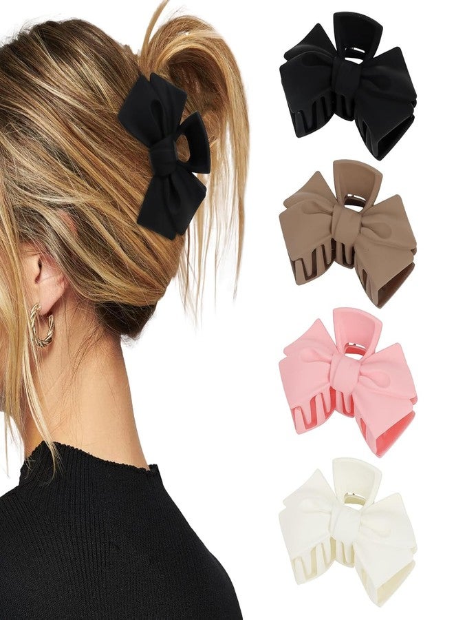 VORSET 3 pcs Bow Claw Clip Bow Hair Clips for Girls Medium Claw Clips for Thin Thick Claw Clips for Long Hair Cute Clip Non Slip Hair Bows Clips for Women Hair Accessories for Women Girls - Image 1