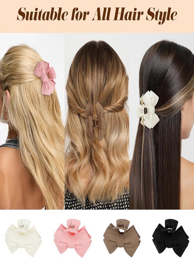 VORSET 3 pcs Bow Claw Clip Bow Hair Clips for Girls Medium Claw Clips for Thin Thick Claw Clips for Long Hair Cute Clip Non Slip Hair Bows Clips for Women Hair Accessories for Women Girls - Image 4