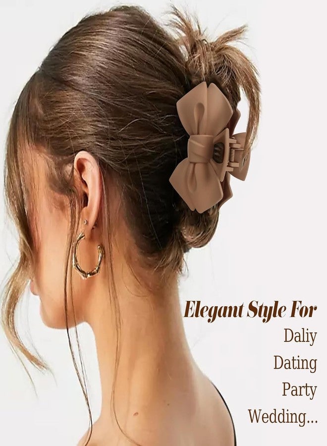 VORSET 3 pcs Bow Claw Clip Bow Hair Clips for Girls Medium Claw Clips for Thin Thick Claw Clips for Long Hair Cute Clip Non Slip Hair Bows Clips for Women Hair Accessories for Women Girls - Image 3