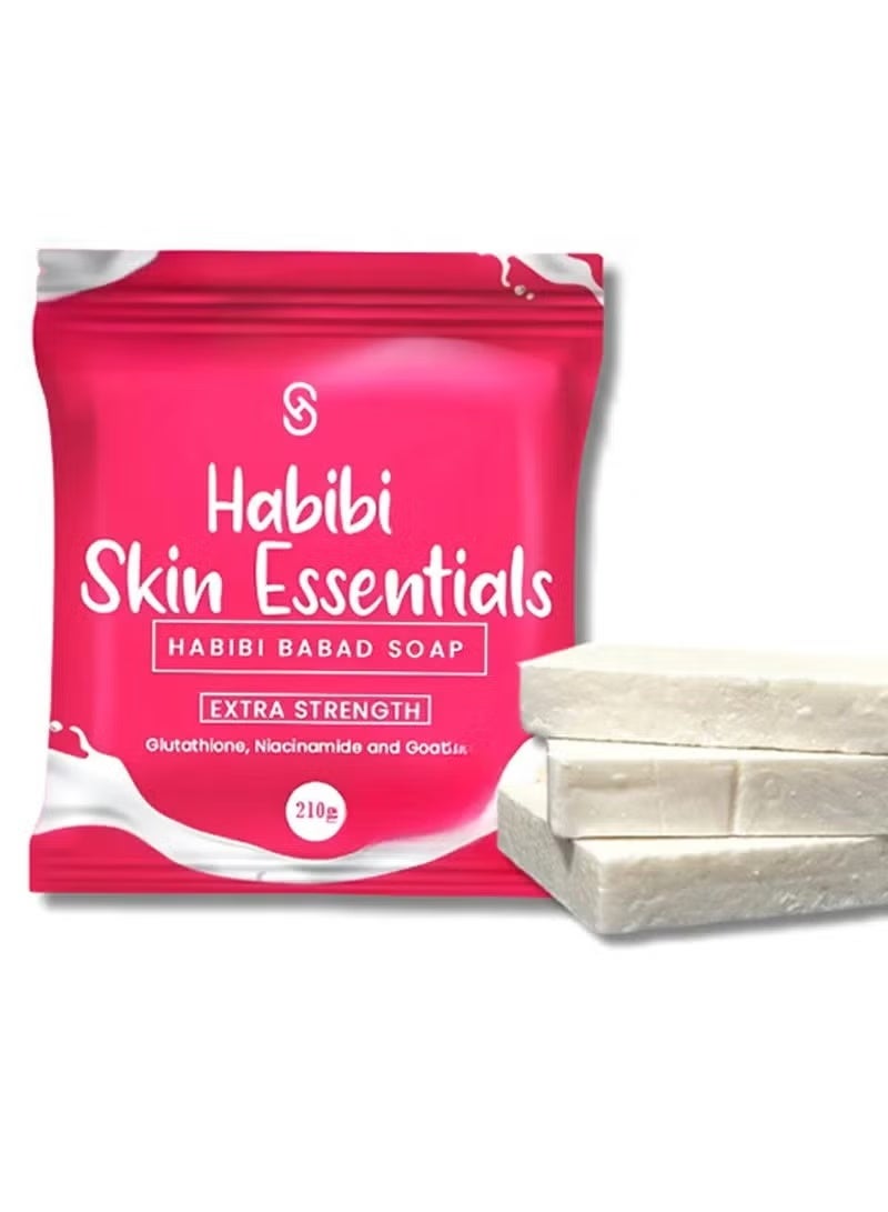Habibi Skin Essentials Babad Soap Extra Strength | Glutathione, Niacinamide & Goat’s Milk | 210g Skin Brightening & Odor Control Soap