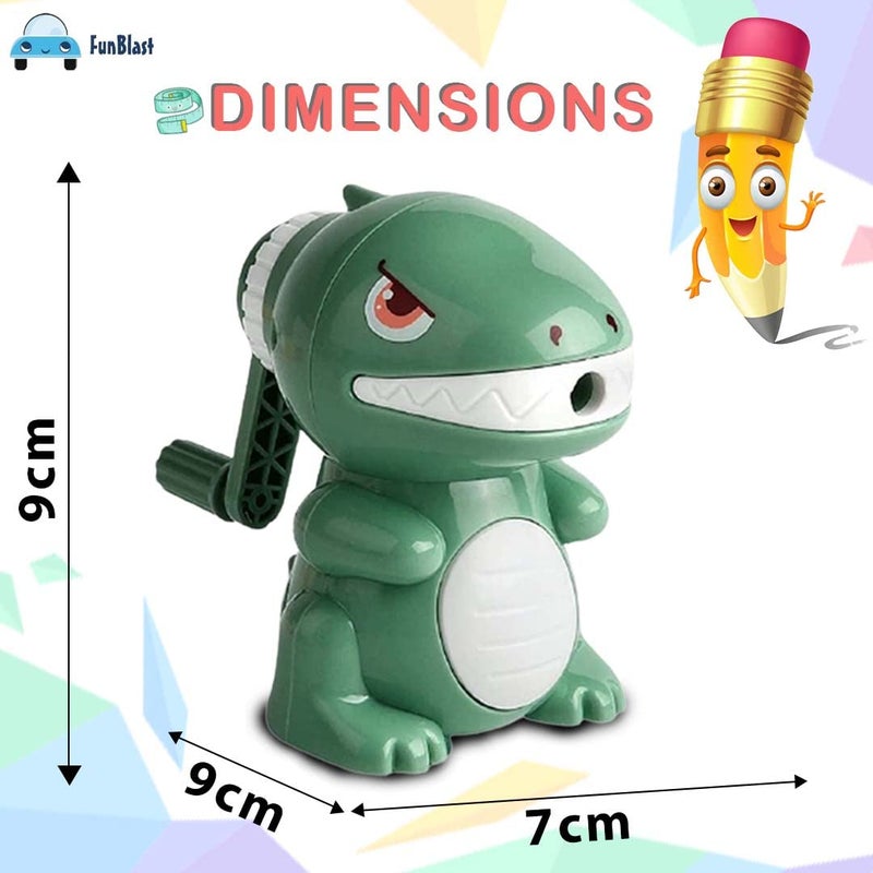 FunBlast FunBlast Sharpener for Kids - Dinosaur Pencil Sharpener, Table Sharpener Machine, Birthday Return Gift, Sharpeners for School Supply and Office (Random Color) - Image 2