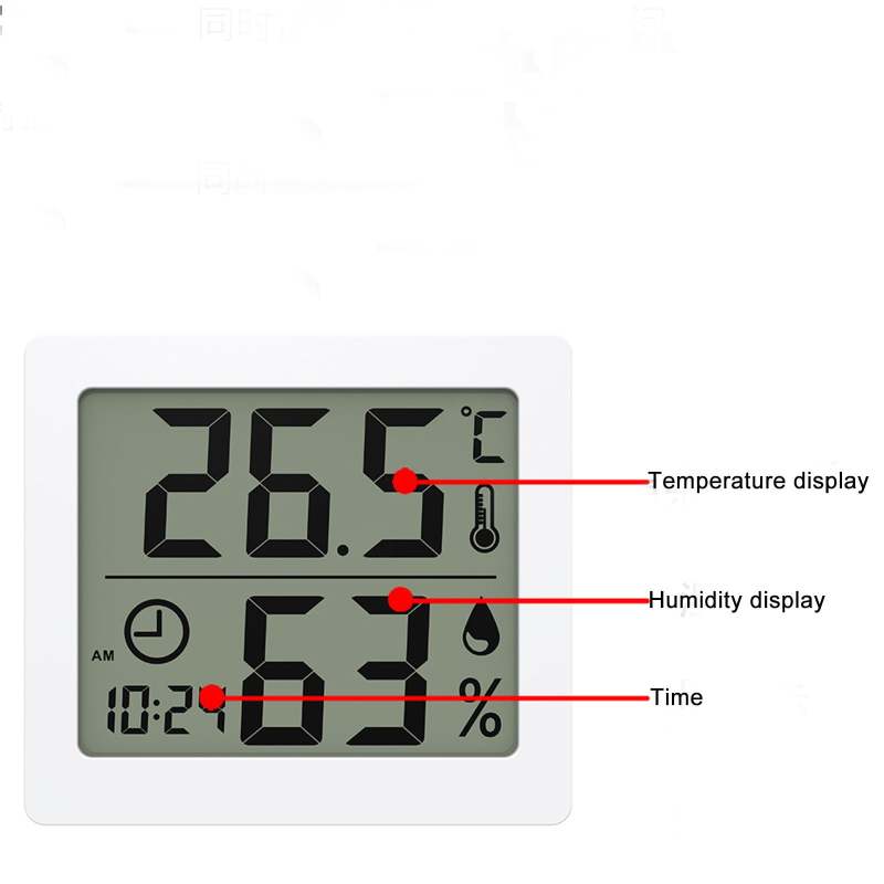 Digital Thermometer 7.7x7x1.28cm Accurate Climate Monitoring Humidity Monitor - Updated Backlight Compact Design Hygrometer Sensor for Baby Room - Image 5