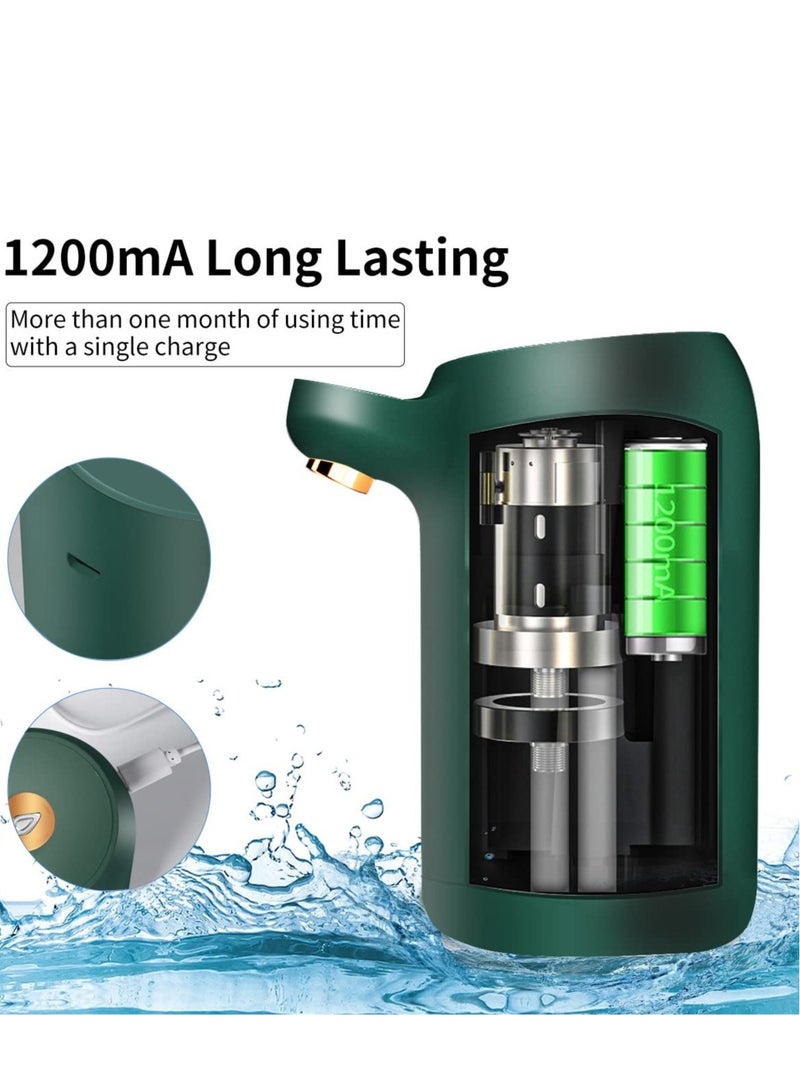 Excefore Water Dispenser Water Bottle Pump One Button Operation Water Pump for 5 Gallon Bottle Portable USB Charging Electric Bottle Pump for Office Home Camping Kitchen - Image 2