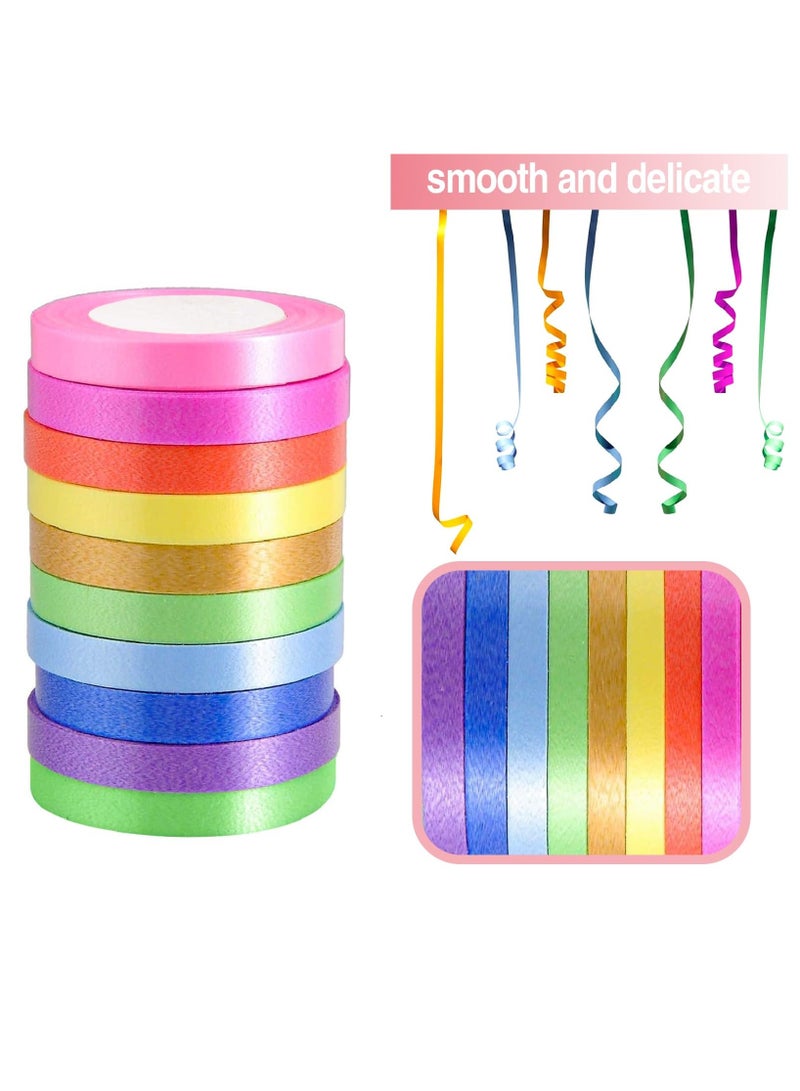 12 لفة شريط بالون 12 لون مجموعة شريط تجعيد شريط مزدوج الجوانب للفنون اليدوية أو زينة الحفلات (10 م/لفة، 5 مم) - Image 5
