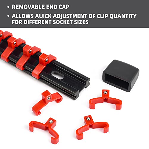 Reniteco Socket Organizer Drive ABS Tools-Socket Holder, Premium Quality 18 Pieces Socket Holders Kit 1/4-Inch x 96 Clips, 3/8-Inch x 90 Clips, 1/2-Inch x 72 Clips - Image 4