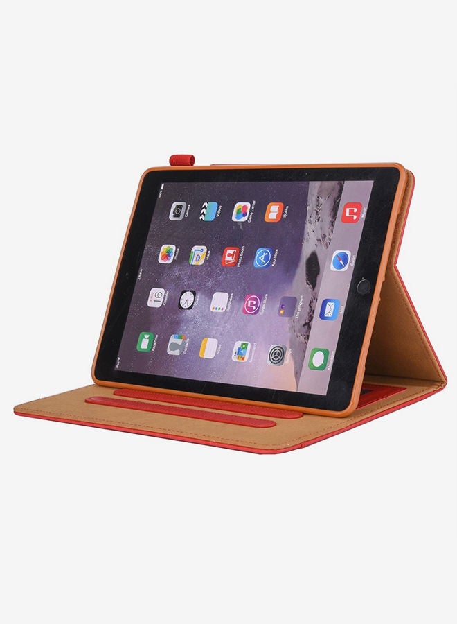 NIBEMINENT Business Style Horizontal Flip Leather Case With Holder/Card Slot/Photo Frame And Wallet For Apple iPad 10.2 inch Red  - Image 3