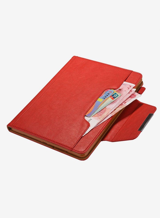 NIBEMINENT Business Style Horizontal Flip Leather Case With Holder/Card Slot/Photo Frame And Wallet For Apple iPad 10.2 inch Red  - Image 4
