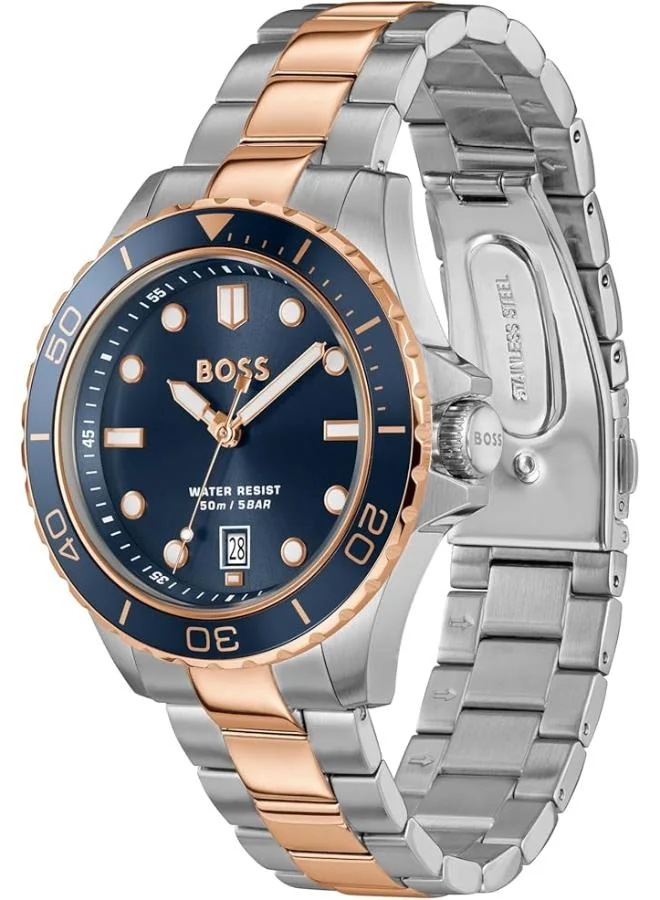 BOSS Quartz analog Watch with Steel Bracelet