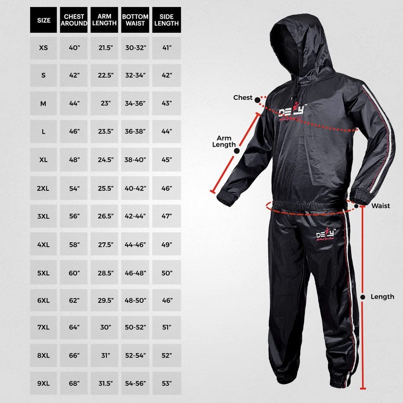 DEFY Challenge Your Fear DEFY Heavy Duty Sweat Suit Sauna Exercise Gym Suit Fitness, Weight Loss, Anti-Rip, with Hood (Large) - Image 3