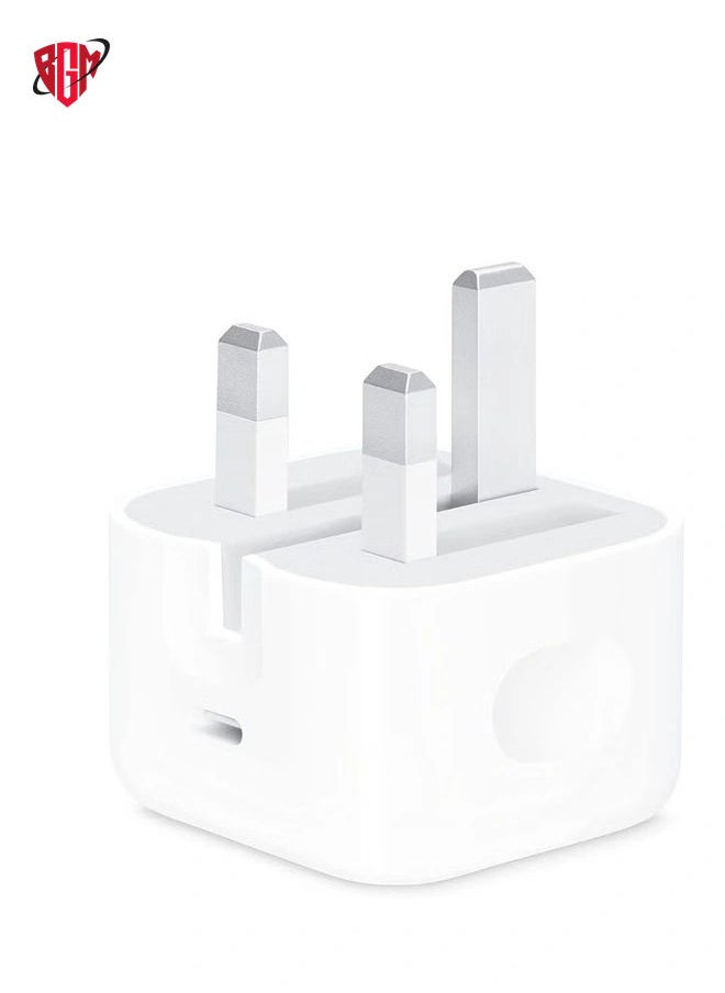 BGM - 20W USB C PD Fast Charger, Dual Port Type-C QC3.0 Wall Adapter, compatible with iPhone 13/12/12 Mini/12 Pro/12 Pro Max,AirPods Pro (Without Cable, White) - Image 1