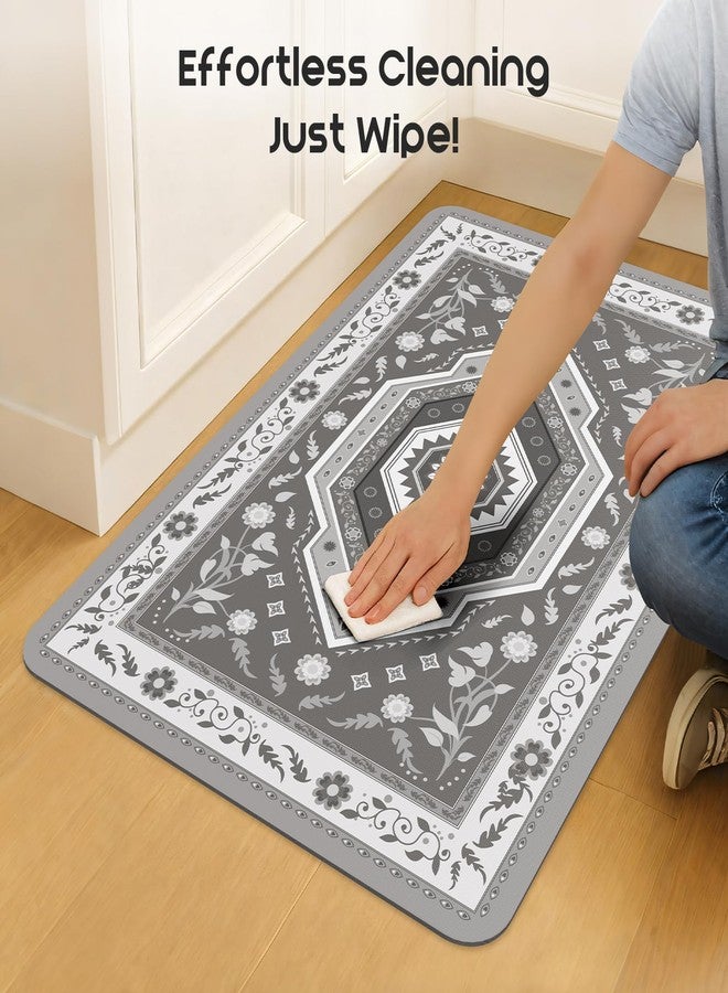 ArtyCozy 2 Piece Boho Kitchen Rug Set, Grey, 20" × 32'' Plus 20'' × 47'' - Image 3
