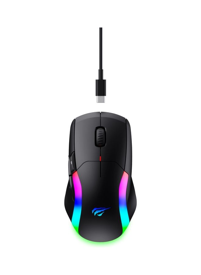 هافيت ماوس الألعاب ذو الوضع المزدوج RGB - Image 1