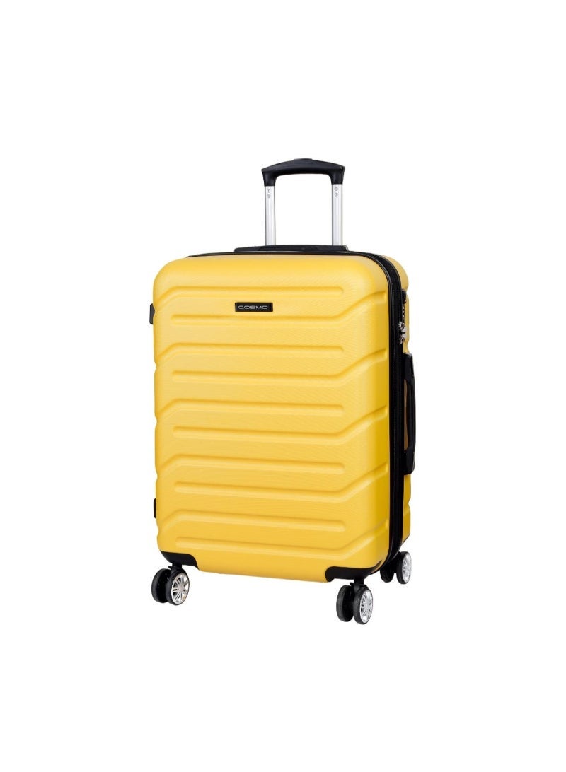 Cosmo Rover 4 Wheel Hard Trolley, 60 cm, Yellow