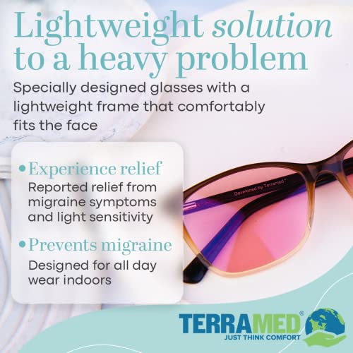 Terramed Just Think Comfort Migraine Glasses Fl-41 | Unisex Glasses for Migraine and Light Sensitivity Relief | UV Protection and Photophobia Eye Strain - Image 4