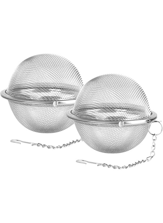 2 Pieces Stainless Steel Mesh Tea Ball 7cm Tea, Infuser Strainers Tea, Interval Diffuser for Tea  - Image 1