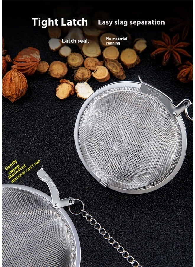 2 Pieces Stainless Steel Mesh Tea Ball 7cm Tea, Infuser Strainers Tea, Interval Diffuser for Tea  - Image 5