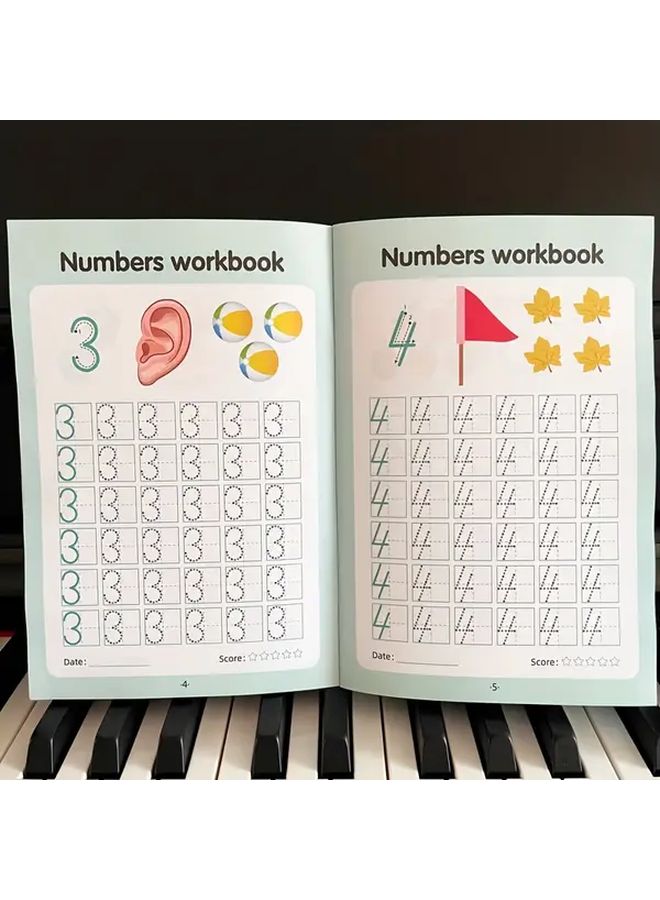 كتاب تتبع الأرقام للأطفال من عمر 3 إلى 7 سنوات: التدرب على كتابة الأرقام من 0 إلى 100 بخطوط منقطة - Image 2