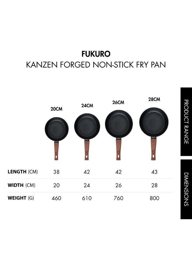 Fukuro Kanzen Forged Non-Stick Fry Pan 28cm - Image 5