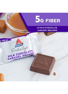 Atkins Endulge Milk Chocolate Caramel Squares, Dessert Favorite, Good Source of Fiber, 1g Sugar, 90 Count  - Image 3