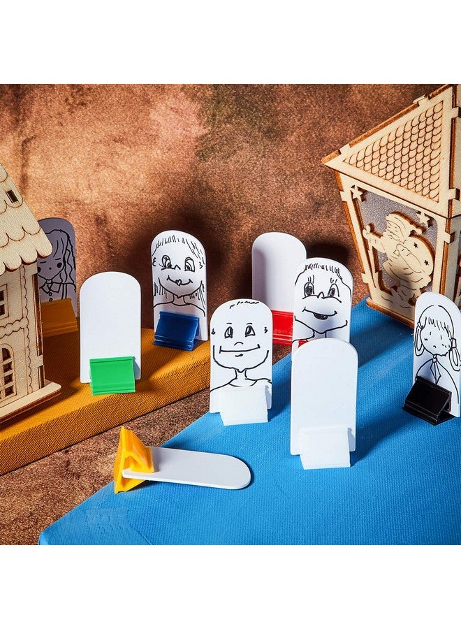 Blulu 36 Pieces Game Card Stands Multi-Color with 36 Pieces Blank Board Game Board Markers for Party Favor - Image 4