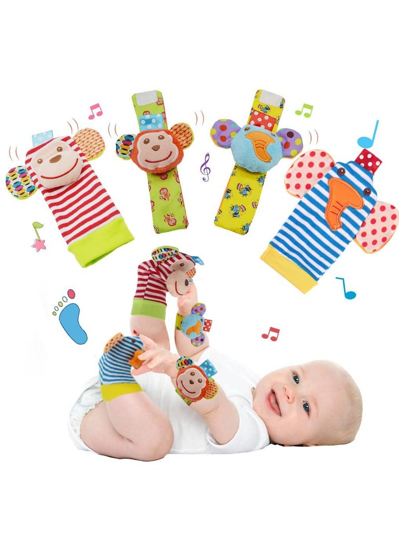 5-Piece Around The Bed Hanging Crib Toy Bear Infant Socks And Wrist Rattles Toy Set For Kids - Image 3