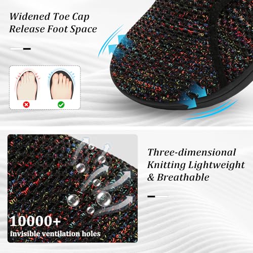 Scurtain Women Orthopedic Diabetic Shoes Extra Wide Barefoot Walking Shoe Zero Drop Grounding Comfortable Neuropathy Edema Nursing Shoes Wide Bunion Sneakers Size 85 - Image 3