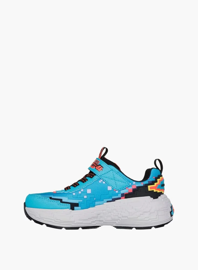 SKECHERS Boys' Game Print Sneakers With Hook And Loop Closure - Megacraft 4K