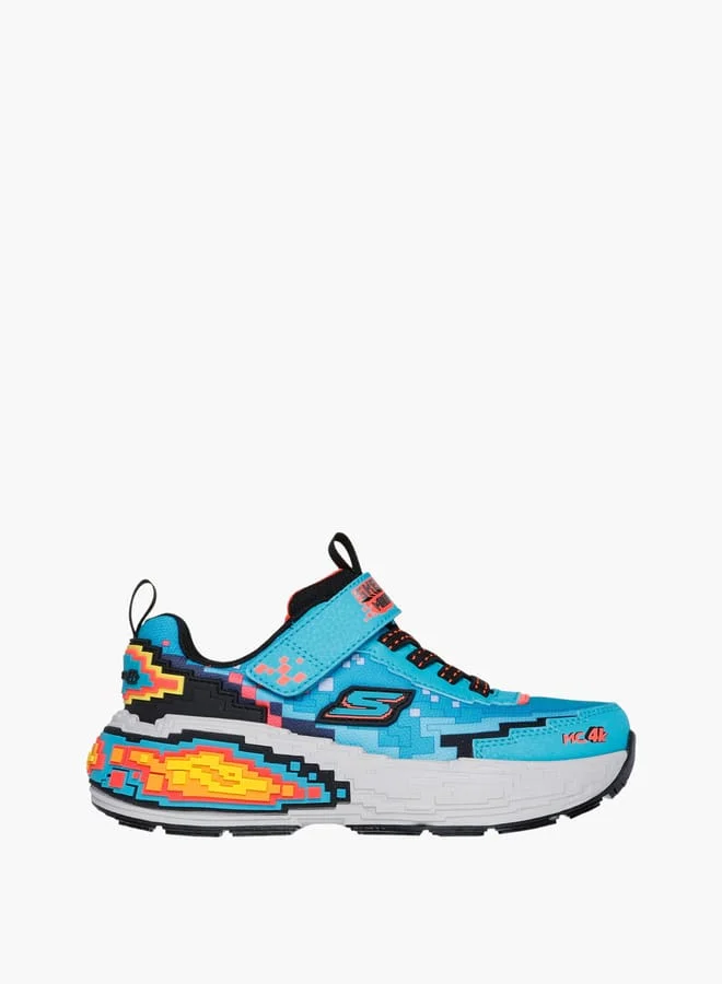 SKECHERS Boys' Game Print Sneakers With Hook And Loop Closure - Megacraft 4K
