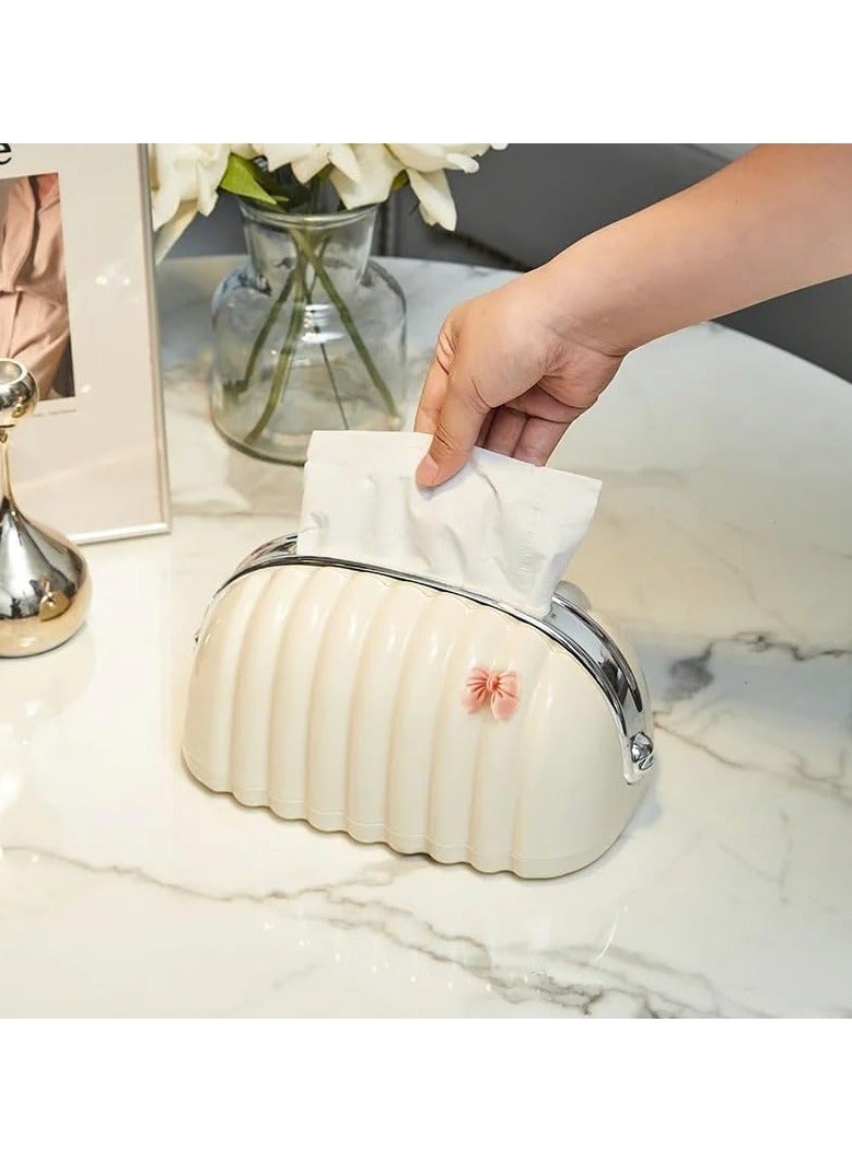Elegant Handbags Tissue Box for Women with Zipper and Bow Stickers, Premium Acrylic Tissue Dispenser and Storage, Elegant Decoration for Salon and Office.  - Image 3