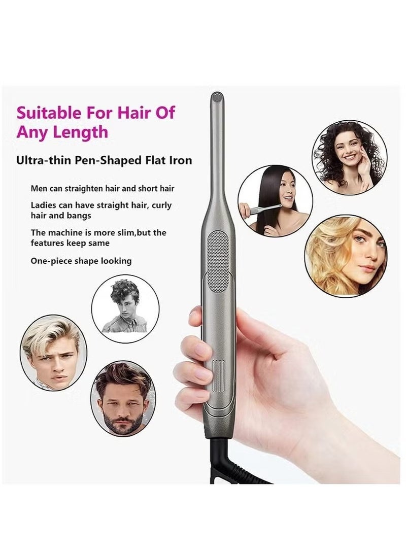 Short Hair Small Flat Iron, Hair Straightener and Curling Iron in one, Adjustable Temperature Straight  , Instant Heating - Image 3