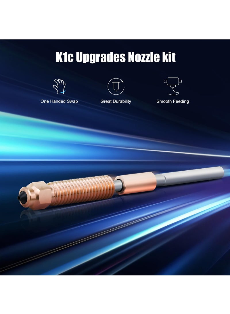 K1 Nozzle Set, 0.4mm, 0.6mm, 0.8mm, 3PCS K1c Hardened Steel Nozzles, Quick Swap for High-Speed Printing and High Flow Extruder, Compatible with Creality K1/K1C/K1 Max/Ender 3 V3 3D Printer - Image 2