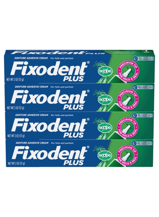 Fixodent Plus Scope Secure Denture Adhesive 2.0oz (Pack of 4) - Image 2