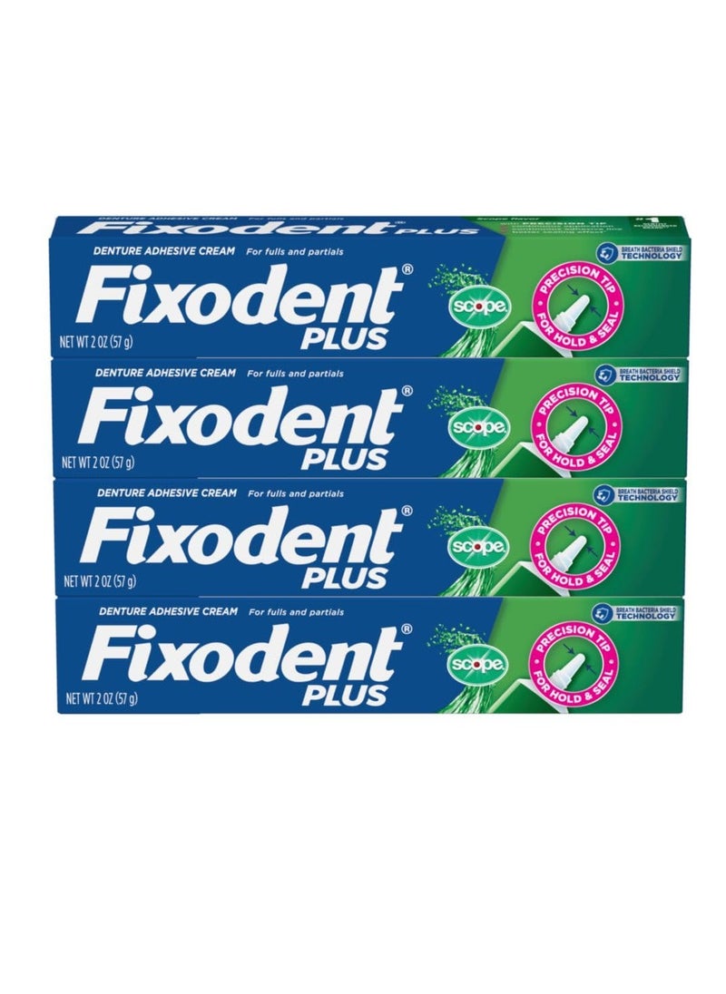 Fixodent - Fixodent Plus Scope Secure Denture Adhesive 2.0oz (Pack of 4) - Image 1