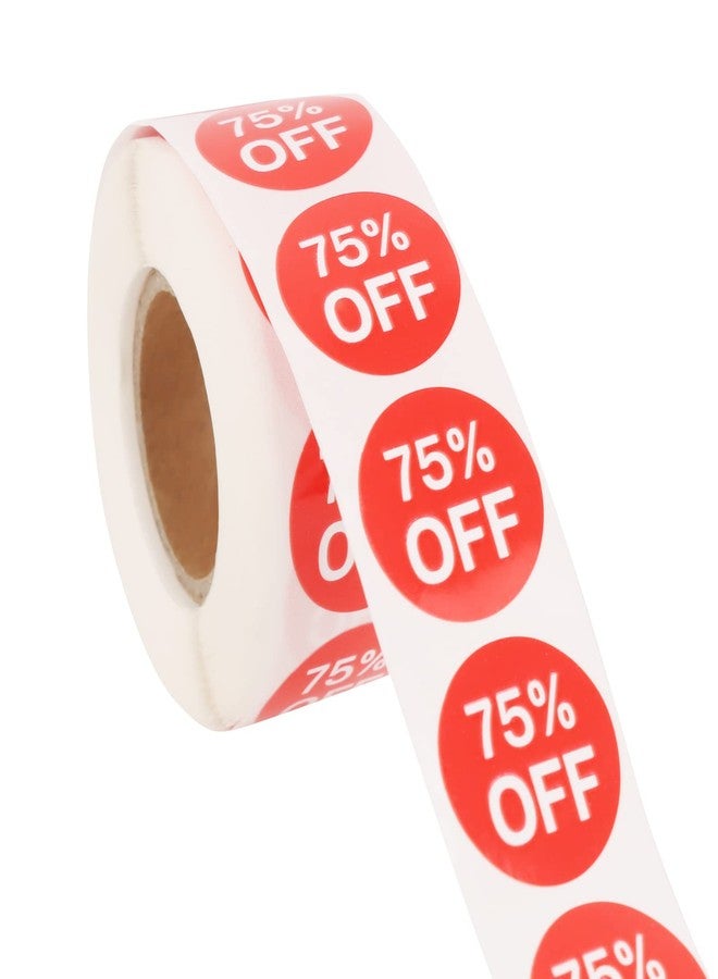 Muka 500 PCS 0.75 Inch Percent Off Stickers Waterproof Permanent Self-Adhesive Discount Stickers/Red - Image 3