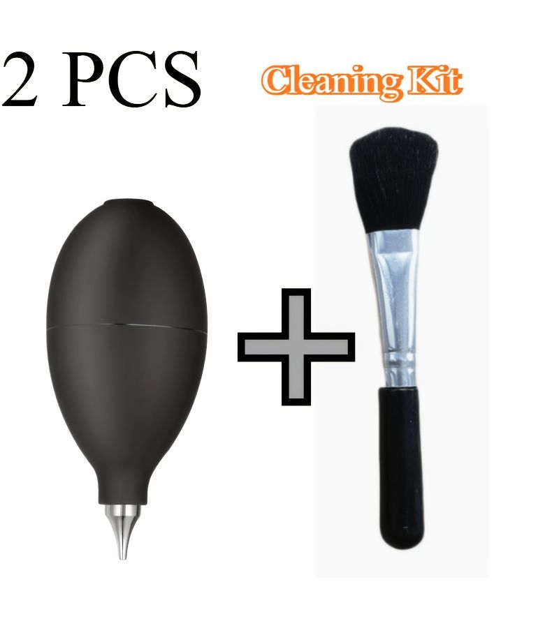 Computer Cleaning Tool Kit 2Pcs Rubber Air Blower With Soft Brush - Image 2