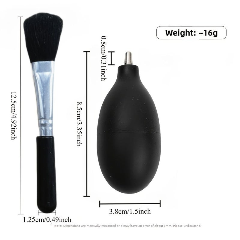 Computer Cleaning Tool Kit 2Pcs Rubber Air Blower With Soft Brush - Image 1