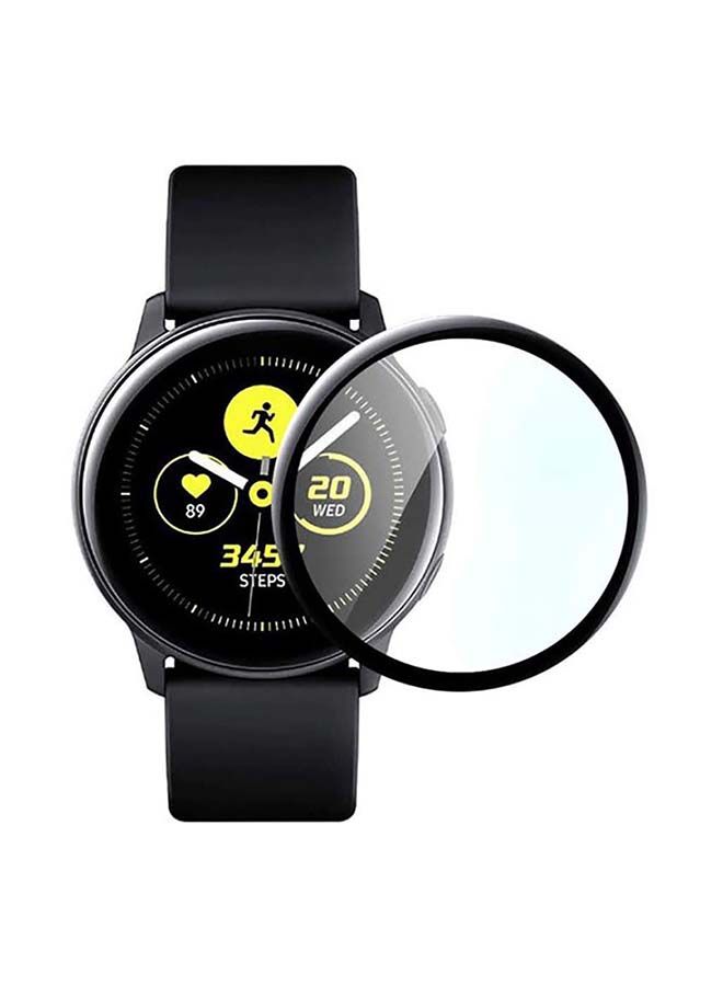 Full Coverage Curved Screen Protector For Samsung Watch Active2 44mm BLACK/CLEAR