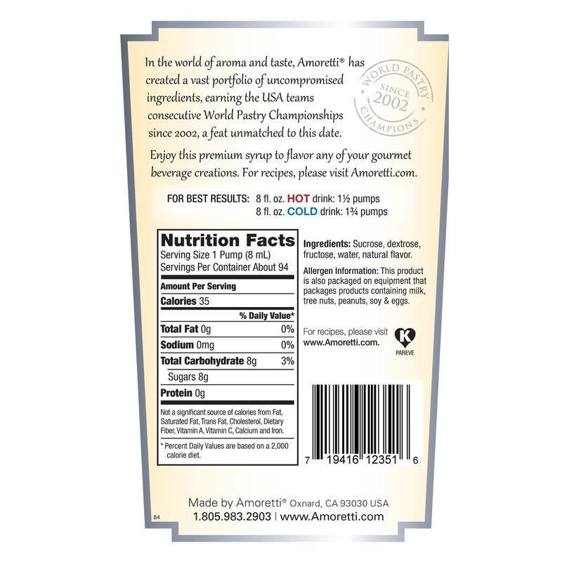 Amoretti Premium Syrup, Coconut Cream, 25.4 Ounce - Image 2