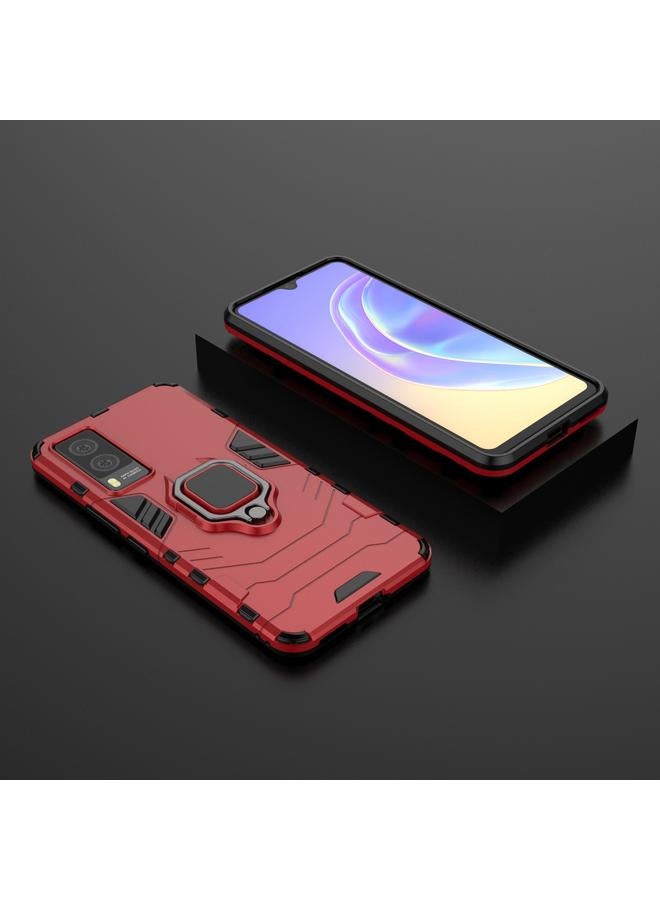 erorex Case For vivo V21e 5G PC + TPU Shockproof Protective Case with Magnetic Ring Holder - Image 4