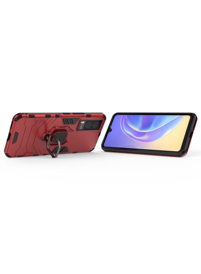 erorex Case For vivo V21e 5G PC + TPU Shockproof Protective Case with Magnetic Ring Holder - Image 3