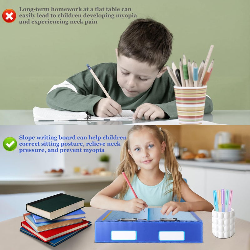 Farrdun 2pcs Slant Board for Writing 16 x 12 Inch Sloped Surface Clipboard 20°Tilted Writing Board to Improve Handwriting Legibility for Writing Reading Drawing - Image 5