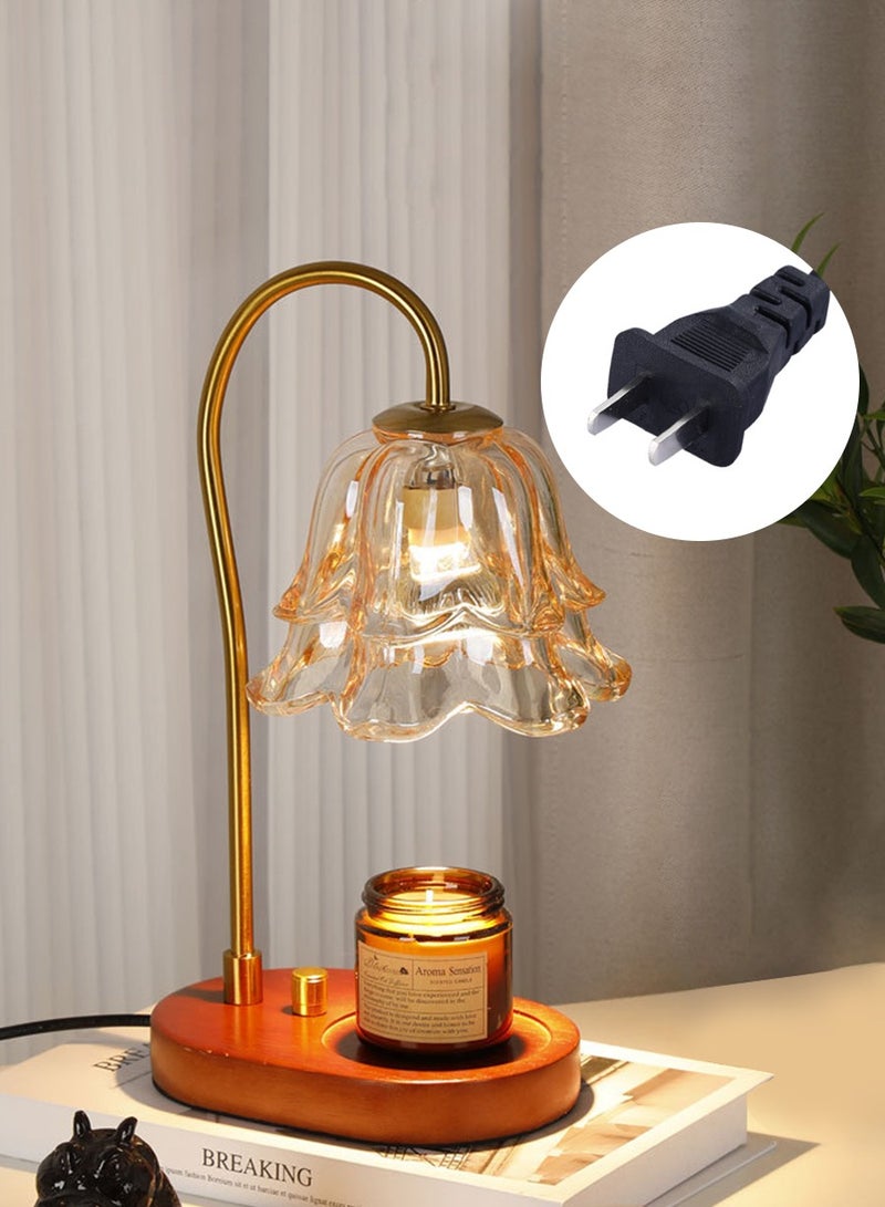 بيروي مجموعة شموع معطرة، تحتوي على 1 مصباح إذابة الشمع، 1 شمعة معطرة، 1 لمبة، مصباح عطري كلاسيكي لإذابة الشمع، إضاءة معطرة قابلة للتعتيم بدون لهب، مناسبة لغرفة النوم، ديكور غرفة المعيشة، المكتب، إلخ. - Image 1