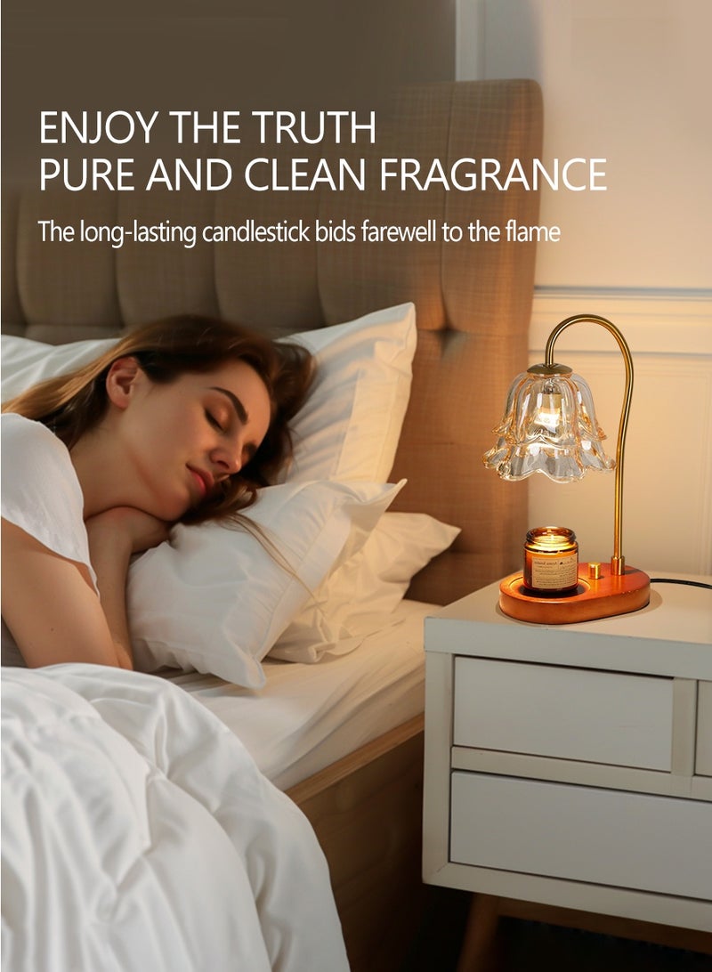بيروي مجموعة شموع معطرة، تحتوي على 1 مصباح إذابة الشمع، 1 شمعة معطرة، 1 لمبة، مصباح عطري كلاسيكي لإذابة الشمع، إضاءة معطرة قابلة للتعتيم بدون لهب، مناسبة لغرفة النوم، ديكور غرفة المعيشة، المكتب، إلخ. - Image 2