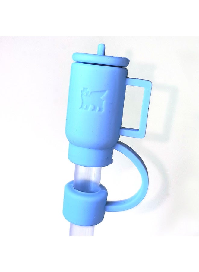 Food Grade Silicone Straw Cap Flower Bottle Cap Shape Silicone Straw Plug 10mm Straw Dust Cap Dust Plug-Color:Kettle Dark Green - Image 5
