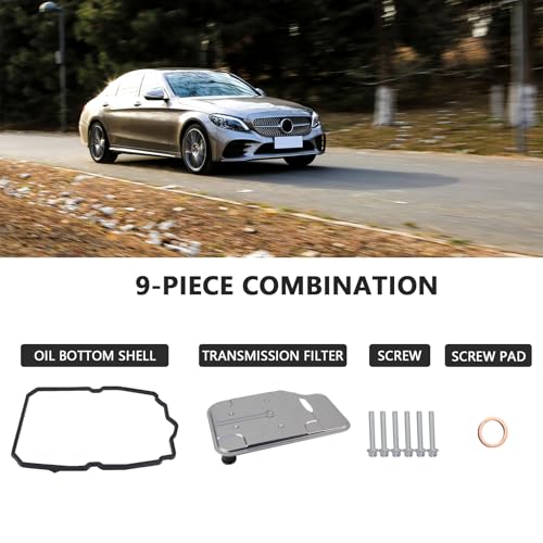 Bomunik Automatic Transmission Filter Oil Pan Gasket Kit For Mercedes-Benz 722.9 C E M R S G Class SL SLK CLK CLS Replacement number# 2202710380,2212770100,2212770195,0049903512 - Image 3
