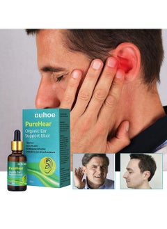 OUHOE PureHear Organic Ear Support Elixir Tinnitus Relief Drop Natural Ear Drops for Ear Pain  - Image 1
