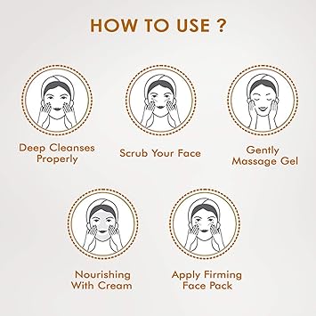 NUTRIGLOW طقم وجه نوتريغلو جولد كيسار للنساء 6 قطع للعناية بالبشرة مجموعة تنظيف البشرة تمنع الشيخوخة 250 جرام 10 مل - Image 5